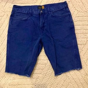 J Crew Men's Slim Straight Fit Jean Shorts Blue